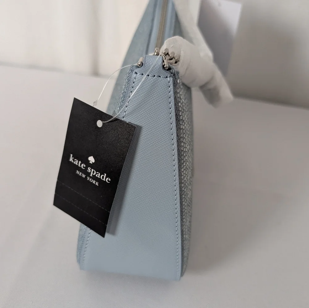 Kate Spade Madison Denim Rhinestone Studded Convertible Crossbody Light Blue